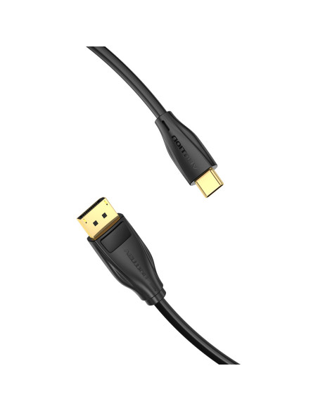 Vention Cable Conversor CGYBF  USB Tipo-C Macho - Displayport Macho  1m  Negro