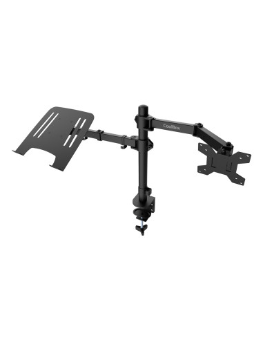 CoolBox Soporte de dos brazos para monitor y portátil MP01