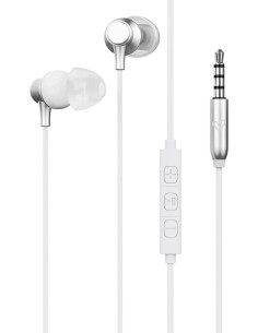 Energy Sistem Metallized Auriculares Alámbrico Dentro de oído Llamadas Música Plata, Blanco 2