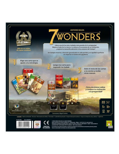 Asmodee 7 Wonders 30 min Juego de mesa Estrategia