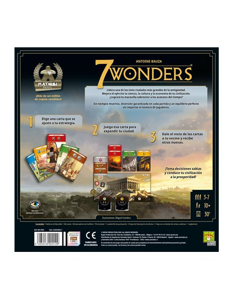 Asmodee 7 Wonders 30 min Juego de mesa Estrategia
