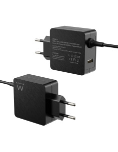 Ewent EW3979 cargador de dispositivo móvil Portátil Negro Corriente alterna Carga rápida Interior 2