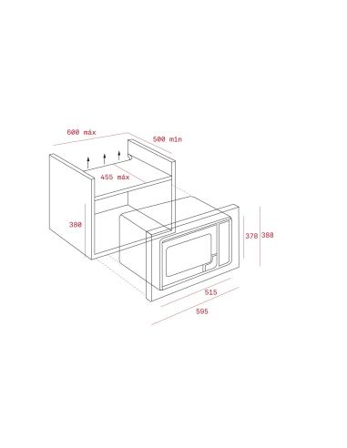 Teka MWE 255 FI Microondas integrado 25L 900 W Acero inoxidable