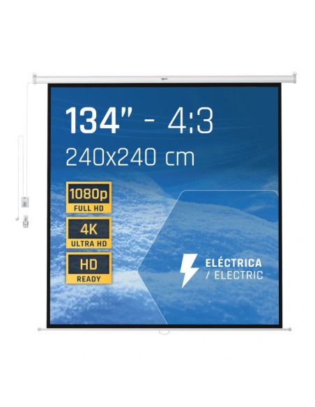 iggual Pantalla eléctrica 4 3 134" 240x240 cm