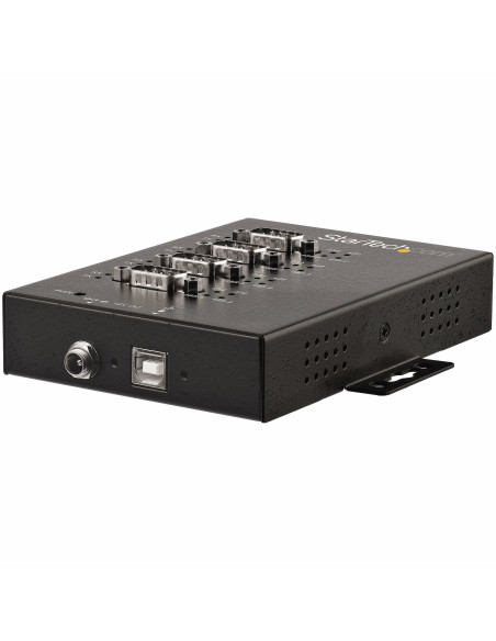 StarTech.com Adaptador Hub Serie RS232 RS485 RS422 a 4 puertos USB - Convertidor Ladrón USB 2.0 a Serial DB9 - IP30 - de