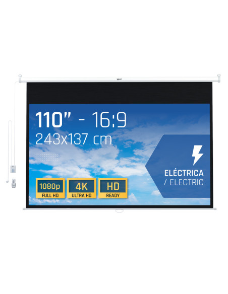iggual Pantalla eléctrica 16 9 110" 243x137 cm