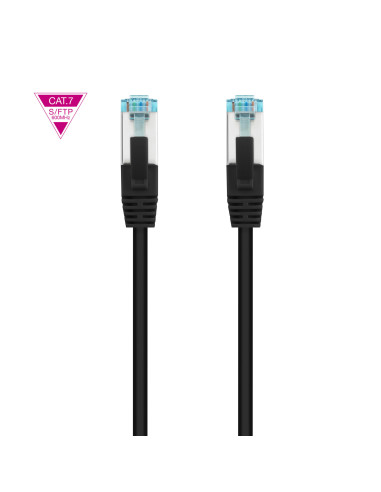 Nanocable Cable de Red Cat.7 600MHZ LSZH SFTP PIMF AWG26, Negro, 25 cm