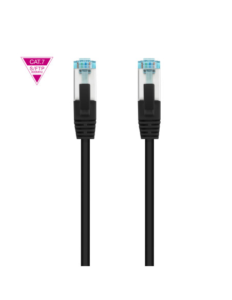 Nanocable Cable de Red Cat.7 600MHZ LSZH SFTP PIMF AWG26, Negro, 25 cm