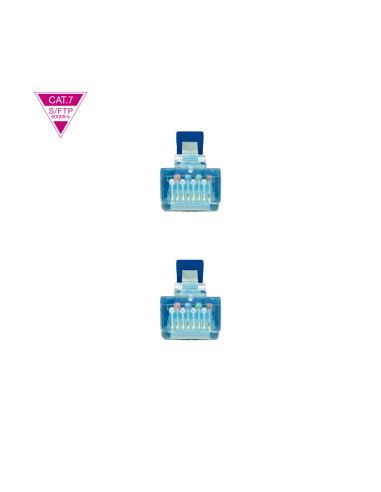 Nanocable Cable de Red Cat.7 600MHZ LSZH SFTP PIMF AWG26, Azul, 25 cm