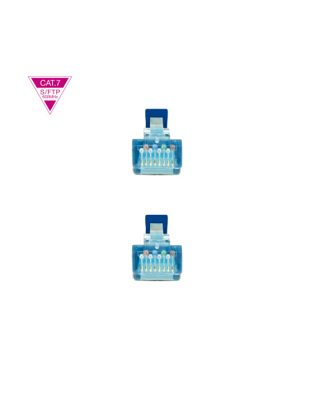Nanocable Cable de Red Cat.7 600MHZ LSZH SFTP PIMF AWG26, Azul, 50 cm