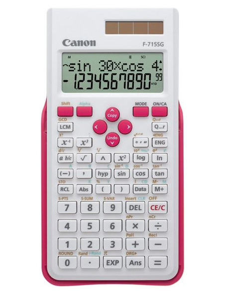 Canon F-715SG calculadora Bolsillo Calculadora científica Rosa, Blanco