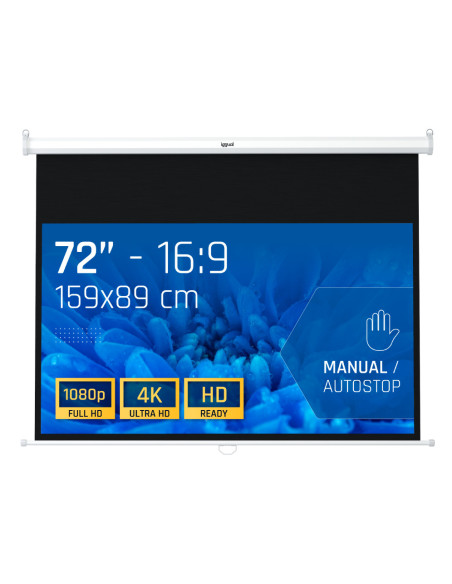 iggual Pantalla manual 16 9 72" 159x89 cm