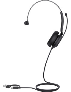 Yealink UH35 Mono Teams USB-C A Auriculares Alámbrico Diadema Llamadas Música USB Type-C   USB Type-A Negro