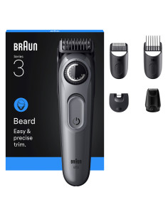 Braun BeardTrimmer 3 BT3560 depiladora para la barba Batería 40 2 cm Negro, Gris