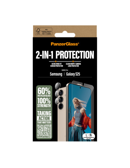 PanzerGlass ® 2-in-1 Protection Bundle Samsung Galaxy S25 Protector de pantalla 1 pieza(s)