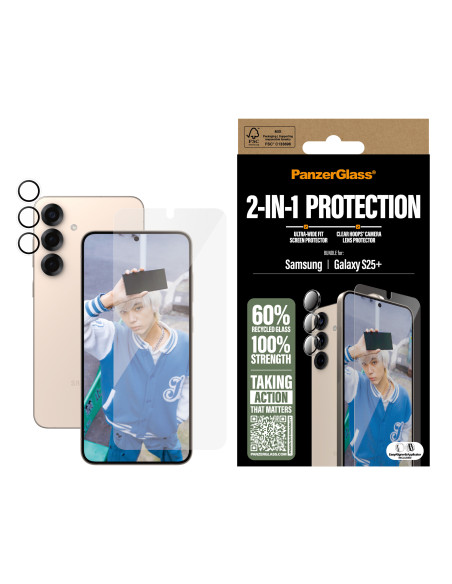 PanzerGlass ® 2-in-1 Protection Bundle Samsung Galaxy S25+ Protector de pantalla 1 pieza(s)