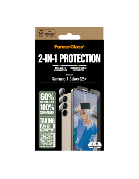 PanzerGlass ® 2-in-1 Protection Bundle Samsung Galaxy S25+ Protector de pantalla 1 pieza(s)