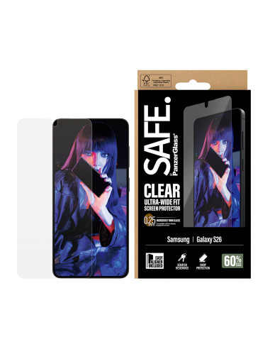 PanzerGlass SAFE. by ® Screen Protector Samsung Galaxy S26 | Ultra-Wide Fit w. EasyAligner Protector de pantalla 1 pieza(s)