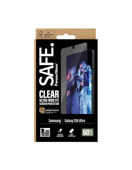 PanzerGlass SAFE. by ® Screen Protector Samsung Galaxy S26 Ultra | Ultra-Wide Fit w. EasyAligner Protector de pantalla 1