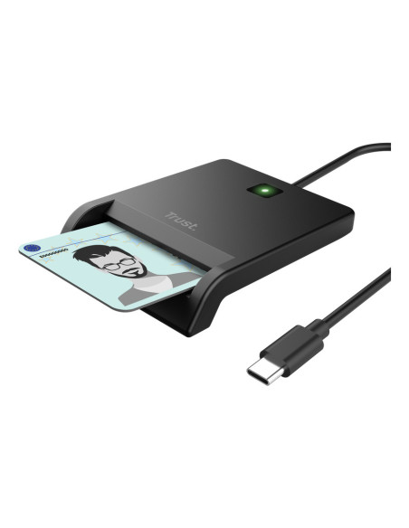Trust 26253 lector de tarjeta inteligente Interior USB Tipo C Negro