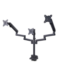 StarTech.com Soporte de Escritorio para 3 Monitores VESA 75x75 100x100 de 27 Pulgadas - Grommet o Abrazadera en C - Ajuste sin