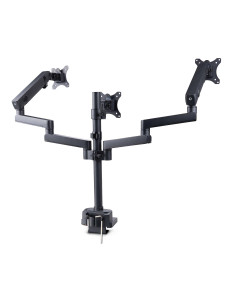 StarTech.com Soporte de Escritorio para 3 Monitores VESA 75x75 100x100 de 27 Pulgadas - Grommet o Abrazadera en C - Ajuste sin 2