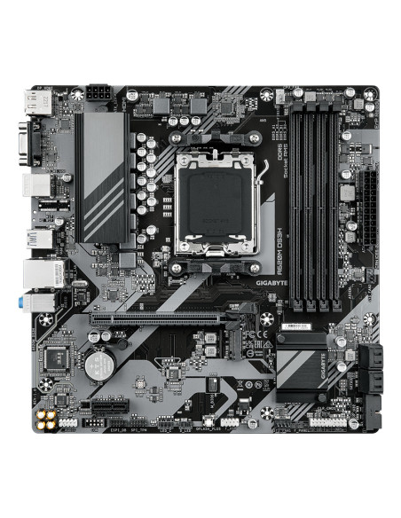 GIGABYTE A620M DS3H Placa base - Soporta CPUs AMD Ryzen 8000, VRM digital de 5+2+2 fases, hasta 7600MHz DDR5 (OC), 1xPCIe 4.0