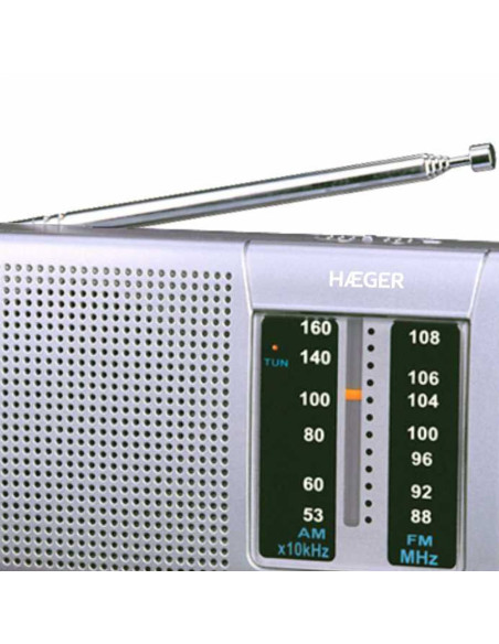 Haeger PR-BIB.001A radio Portátil Digital Plata
