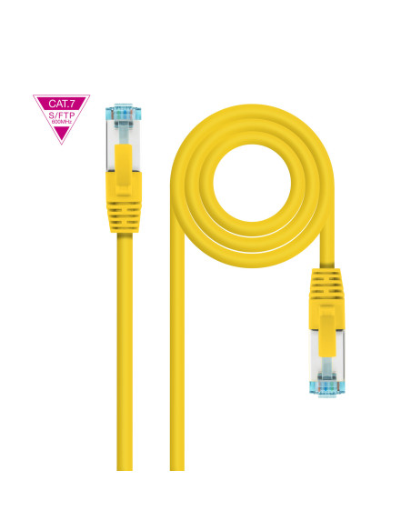 Nanocable Cable de Red Cat.7 600MHZ LSZH SFTP PIMF AWG26, Amarillo, 30 cm