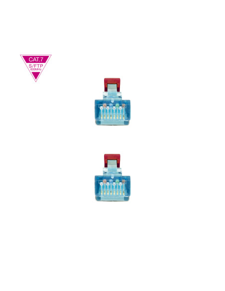 Nanocable Cable de Red Cat.7 600MHZ LSZH SFTP PIMF AWG26, Rojo, 30 cm