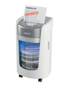 Leitz IQ OptiMax Home Office 225 triturador de papel Microcorte 58 dB Gris, Blanco