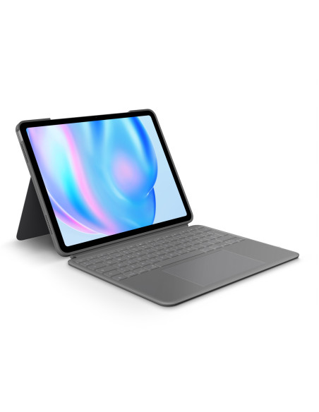 Logitech Combo Touch, Funda con Teclado, iPad Air 13 Pulgadas (M2)(2024) - Teclado retroiluminado extraíble con Soporte