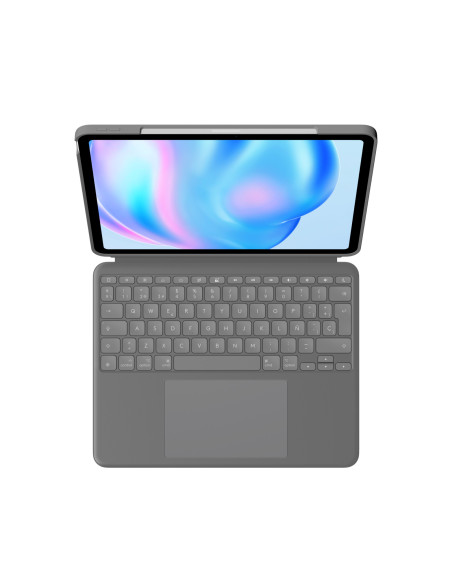 Logitech Combo Touch, Funda con Teclado, iPad Air 13 Pulgadas (M2)(2024) - Teclado retroiluminado extraíble con Soporte