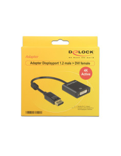 DeLOCK 62599 adaptador de cable de vídeo 0,2 m DisplayPort DVI-I Negro