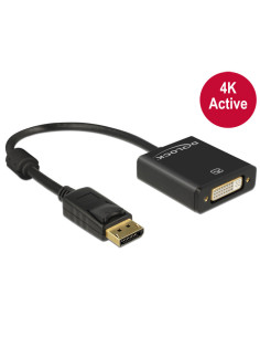 DeLOCK 62599 adaptador de cable de vídeo 0,2 m DisplayPort DVI-I Negro 2