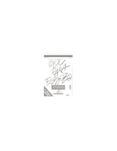 Canson Bloc para Esbozo A4 90+10 Hojas Gratis - Grano Ligero 90gr - Formato Album con Espiral Microperforado - Color Blanco Natu