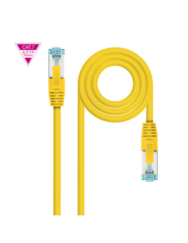 Nanocable Cable de Red Cat.7 600MHZ LSZH SFTP PIMF AWG26, Amarillo, 2 m
