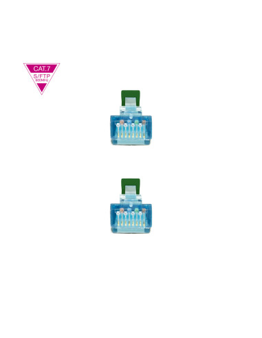 Nanocable Cable de Red Cat.7 600MHZ LSZH SFTP PIMF AWG26, Verde, 1 m