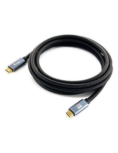 Equip 128359 Cable USB 3.2 Gen 2 C a C, M M, 3,0m, PD100W , 4K 60Hz, 10Gbps, Negro