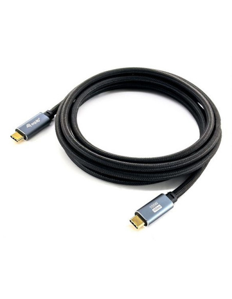 Equip 128359 Cable USB 3.2 Gen 2 C a C, M M, 3,0m, PD100W , 4K 60Hz, 10Gbps, Negro