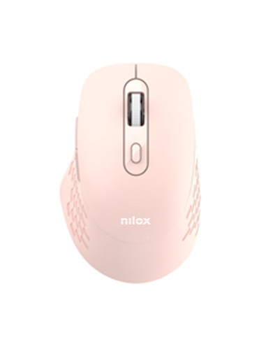 Nilox RATON DUAL WIRELESS 1600 DPI ROSA ratón Oficina Bluetooth + USB Type-A Óptico