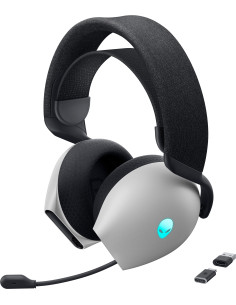 Alienware AW725H Auriculares Inalámbrico y alámbrico Diadema Juego USB Tipo C Bluetooth Negro, Blanco