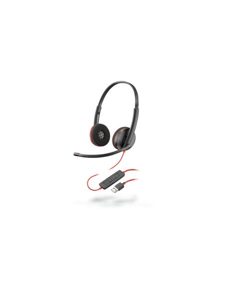 Auriculares POLY Blackwire C3220 Auriculares Diadema USB tipo A Negro 209745-201