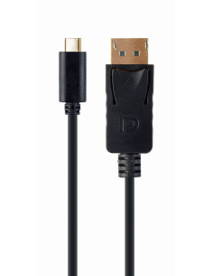 Gembird A-CM-DPM-01 adaptador de cable de vídeo 2 m USB Tipo C DisplayPort Negro