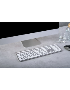 CHERRY KW 9100 SLIM FOR MAC teclado Universal USB + Bluetooth QWERTZ Alemán Plata 2