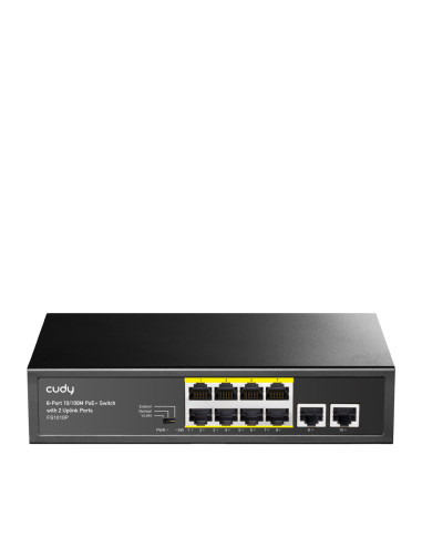 Cudy FS1010P switch Fast Ethernet (10 100) Energía sobre Ethernet (PoE) Negro