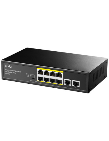Cudy FS1010P switch Fast Ethernet (10 100) Energía sobre Ethernet (PoE) Negro