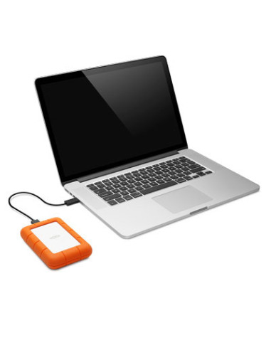 LaCie Rugged Mini disco duro externo 2 TB 5400 RPM Micro-USB B 3.2 Gen 1 (3.1 Gen 1) Naranja, Plata
