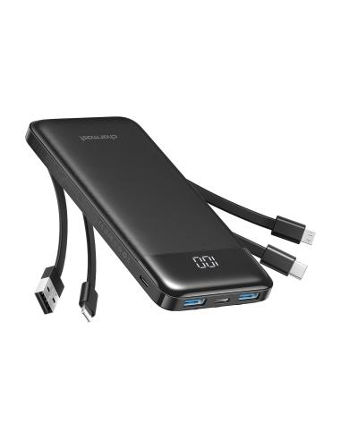 Charmast Veger Bateria Externa 10000 mAh 4 cables 6 salidas 3 entradas