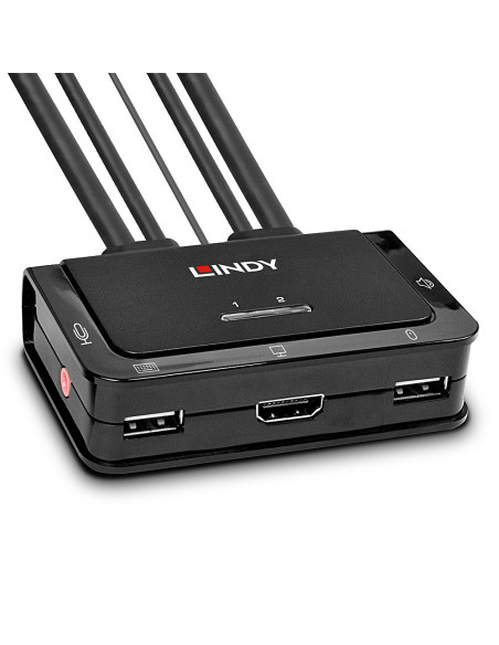Lindy 42340 interruptor KVM Negro